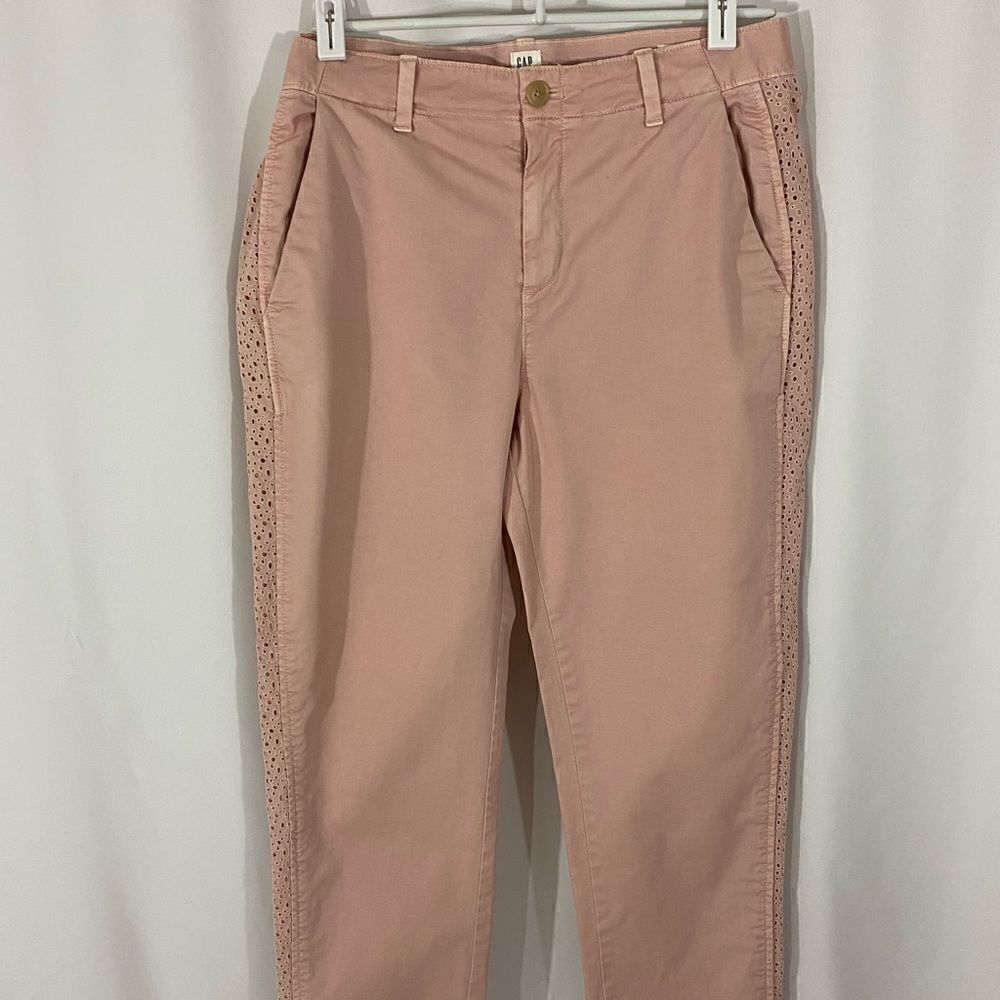 GAP Pink Girlfriend Chinos With Lace Details